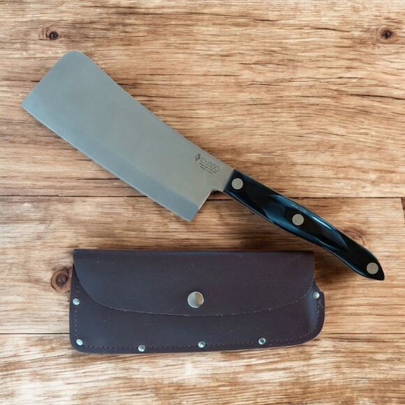 CUTCO #1737 Meat Cleaver & Leather Sheath - Picture 2 of 9